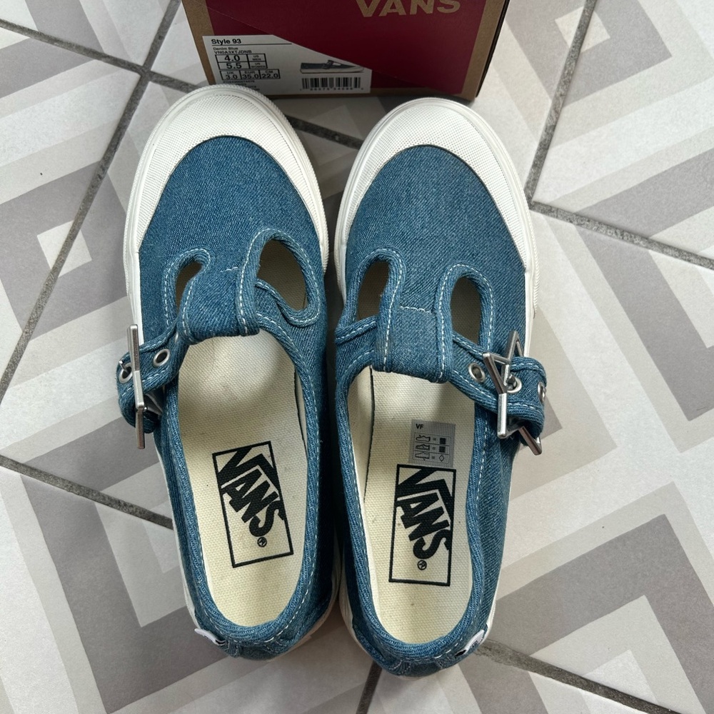 Vans Kids Blue Denim Shoes